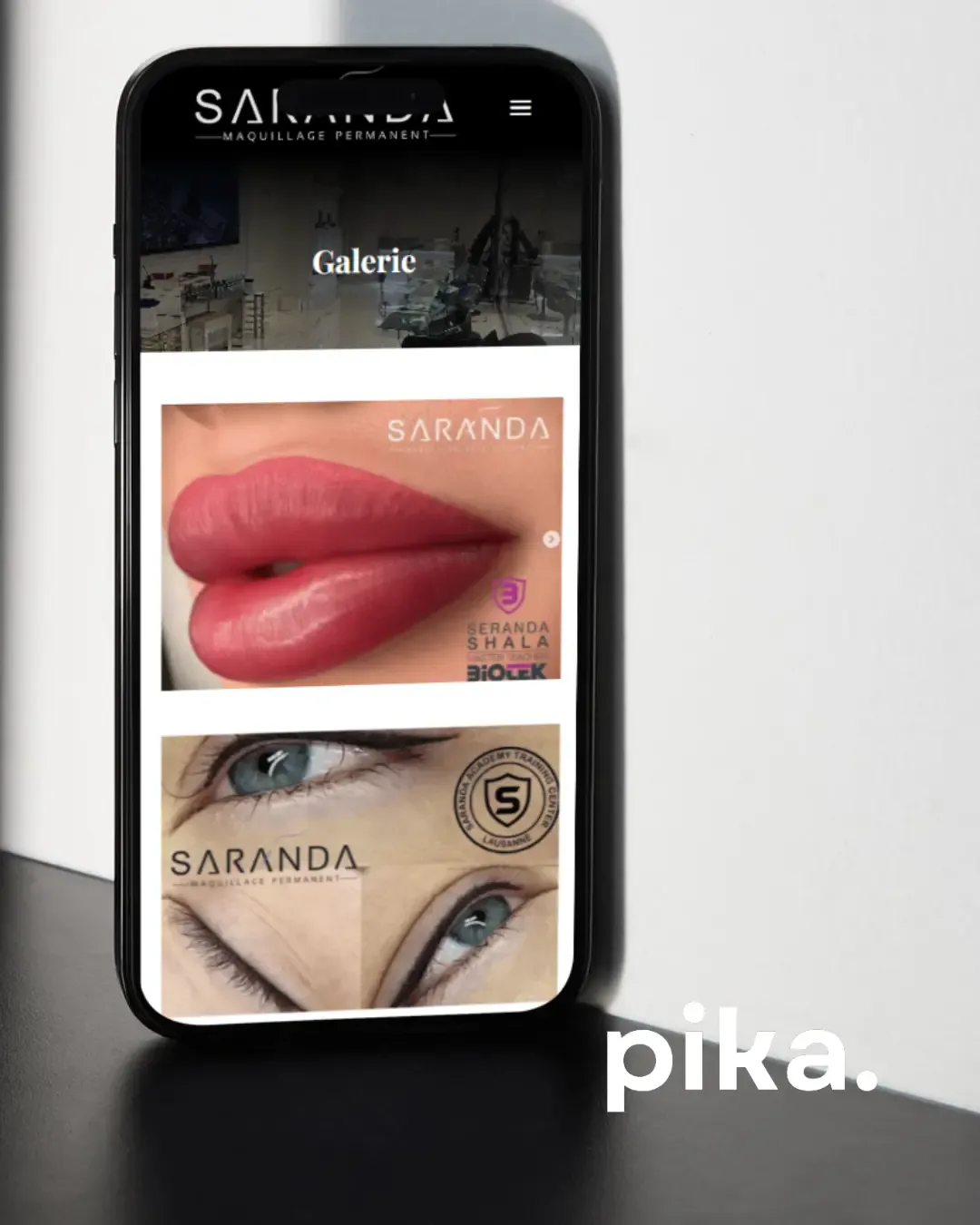 Webdesign-Projekt für Saranda Maquillage Permanent